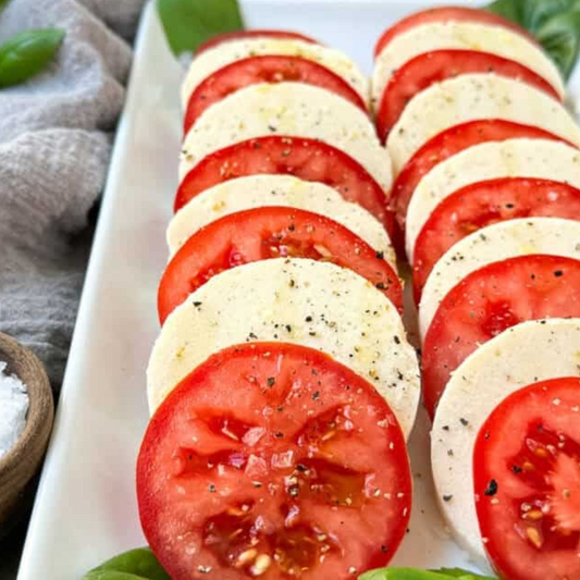 Traditional Caprese Salad With Siano Fior Di Latte